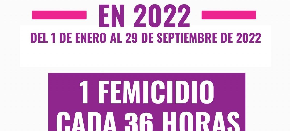 La cifra de femicidios en nuestro país sigue siendo alarmante: 182 en lo que va de 2022