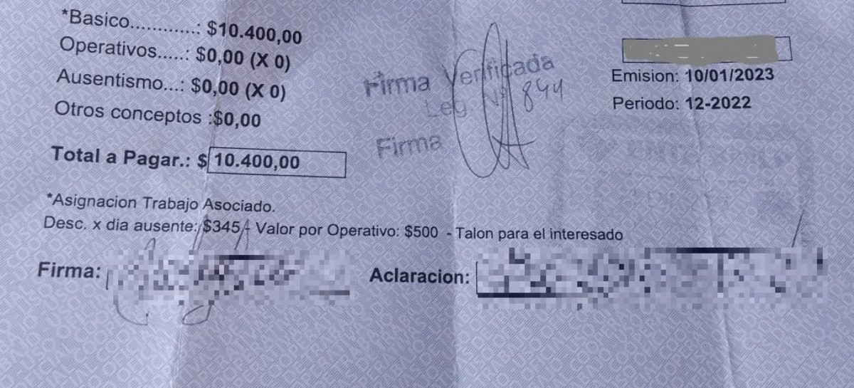 La Plata: trabajadoras y trabajadores de una cooperativa cobran 10.000 por mes y todavía no cobraron