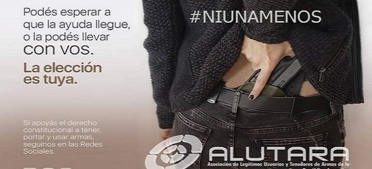 #NiUnaMenos: el controvertido mensaje de una asociación que impulsa la tenencia de armas