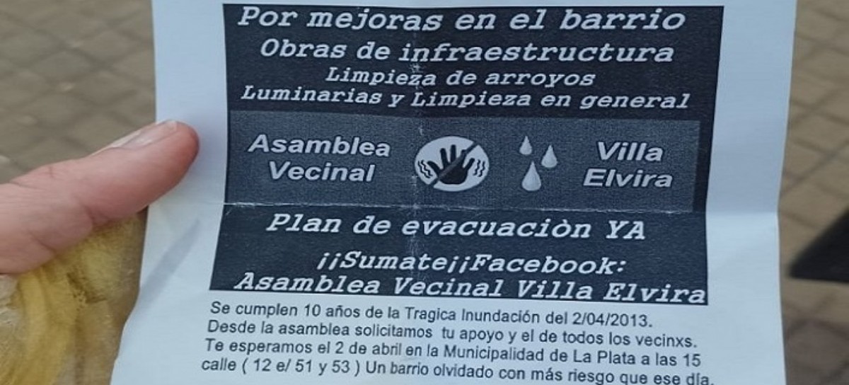 La Plata: víctimas de la inundación de 2013 recorrieron el centro con el lema PLAN DE EVACUACIÓN YA