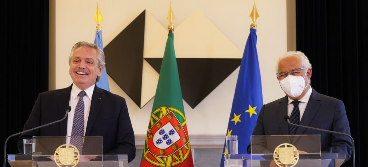 El presidente Fernández recibió el apoyo del primer ministro de Portugal para negociar ante el FMI