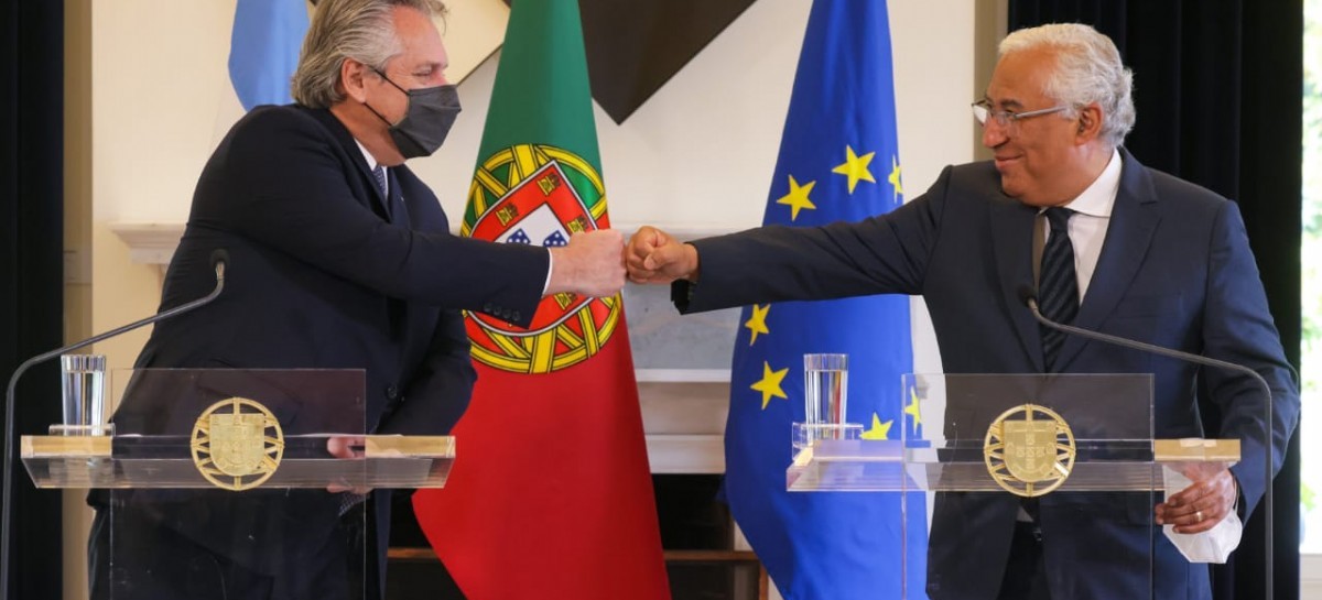 El presidente Fernández recibió el apoyo del primer ministro de Portugal para negociar ante el FMI