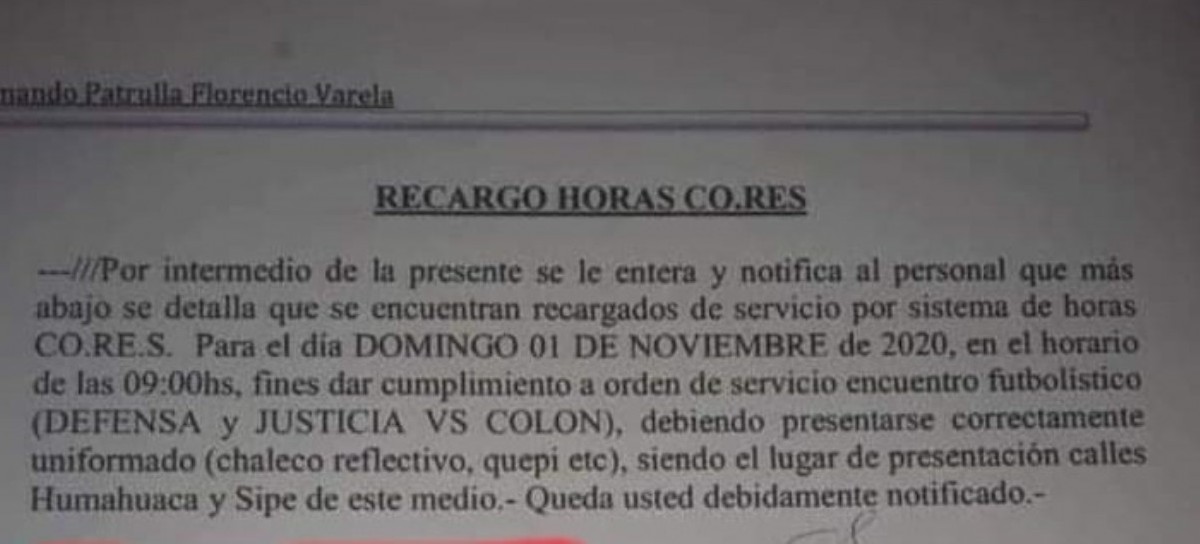 Policías bonaerenses, indignados por cubrir eventos deportivos con pagos CORES en lugar de POLAD