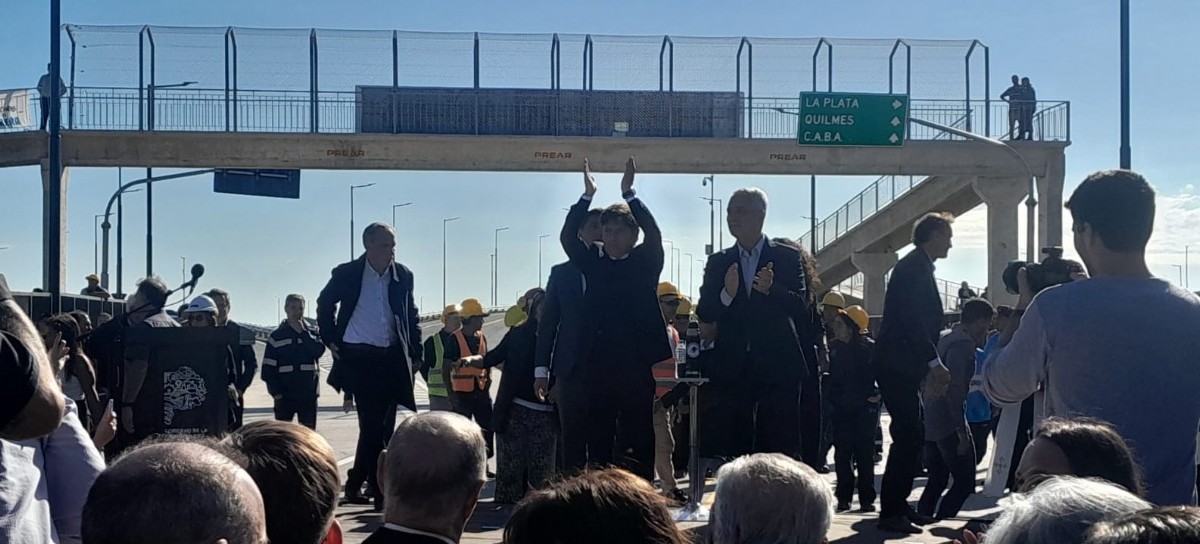 Inauguraron la nueva bajada de la autopista La Plata-Buenos Aires