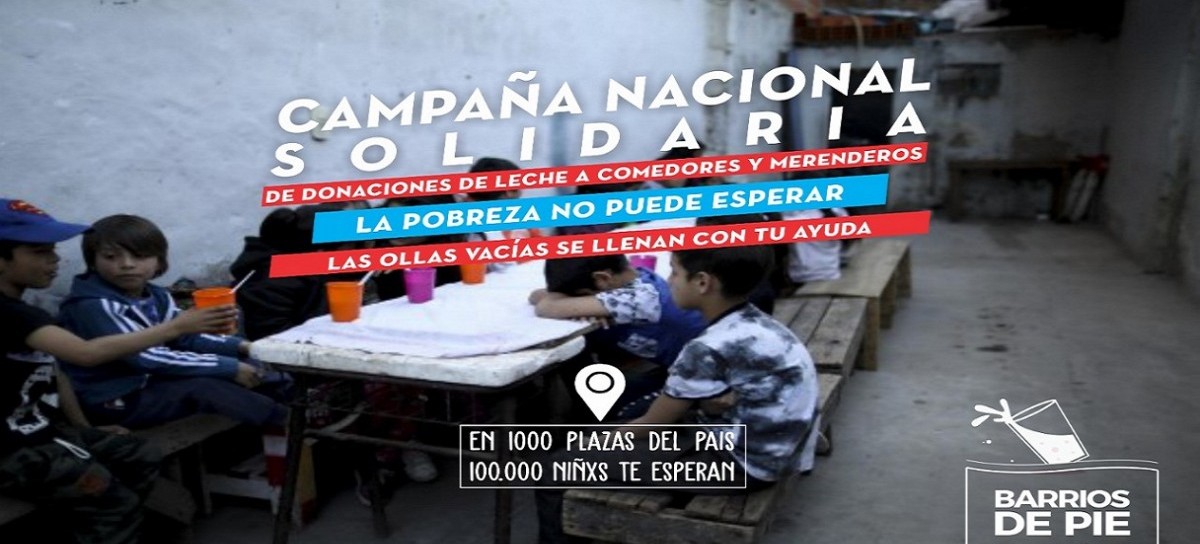 Barrios de Pie realiza en mil plazas del país la campaña nacional de donación de leche en polvo