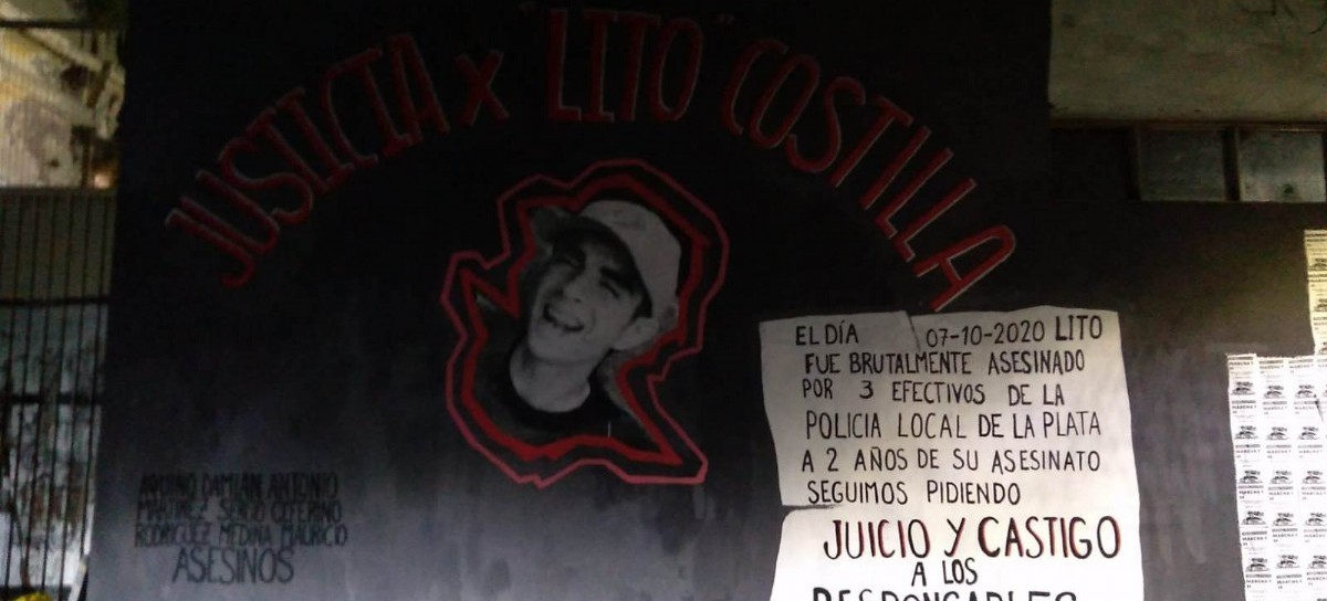 La Plata: tensión entre efectivos policiales y la familia de Lito Costilla por un mural