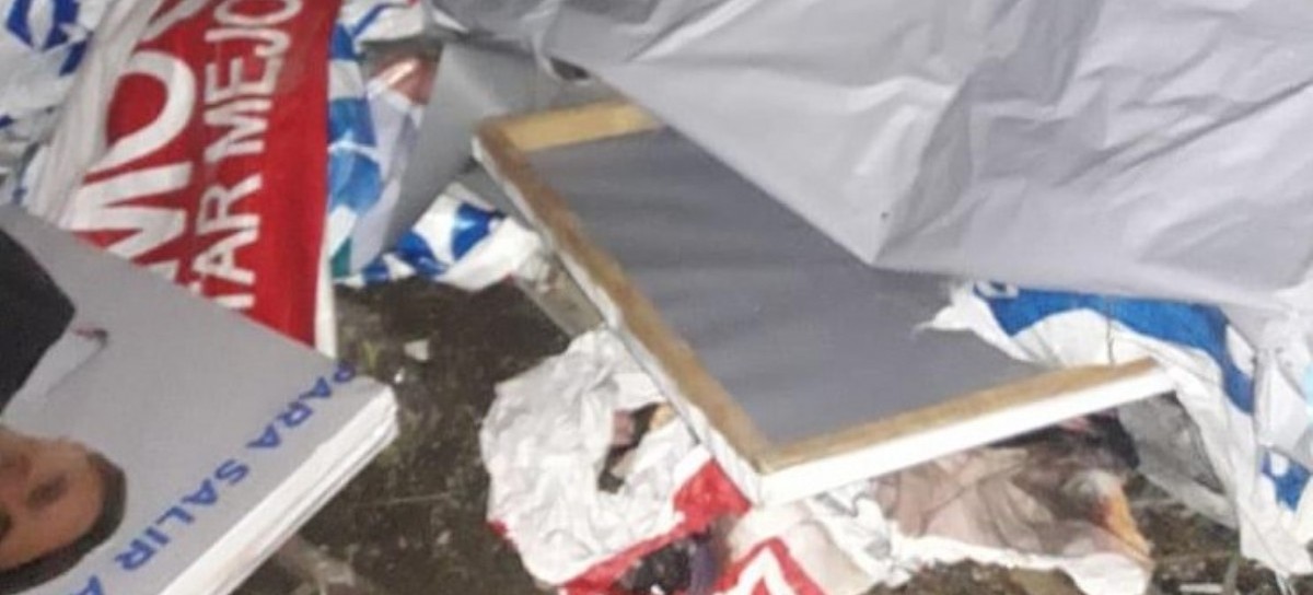 Preocupación en La Plata por el secuestro de carteles de propaganda política de opositores