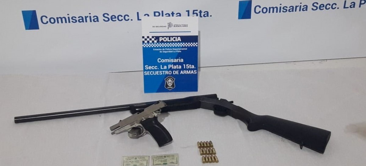 La Plata: detuvieron con armas a un hombre que había sido denunciado por violencia familiar