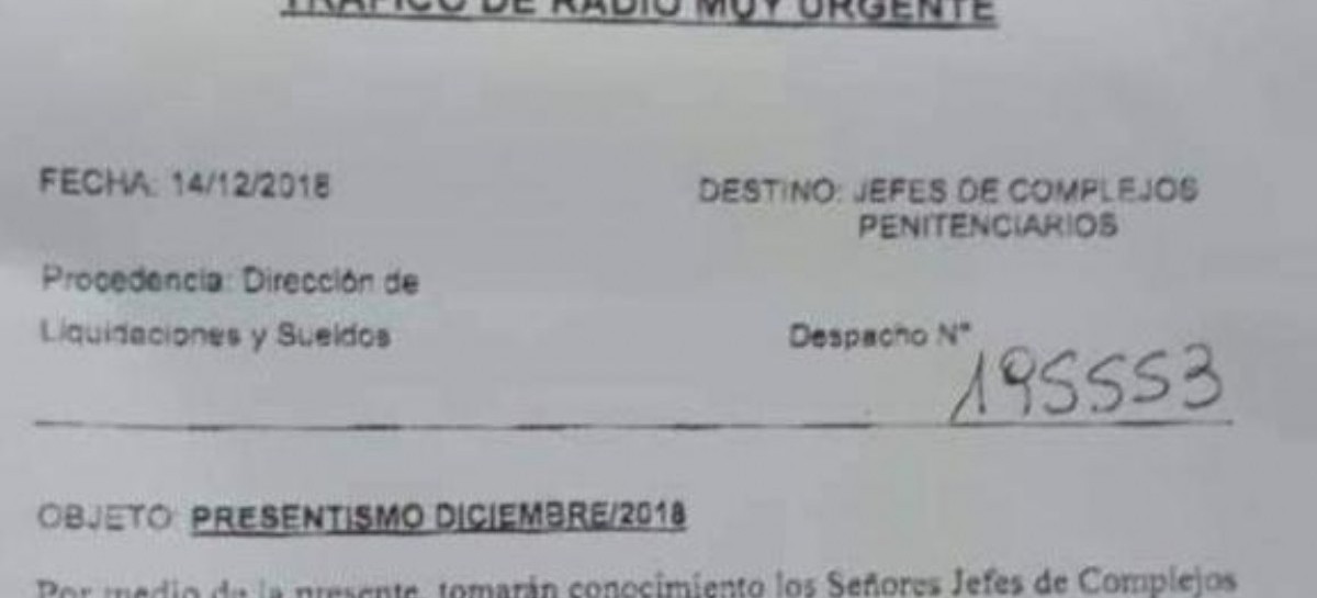 Penitenciarios: quienes no tomaron licencia en diciembre, cobrarán un "generoso" plus de 750 pesos