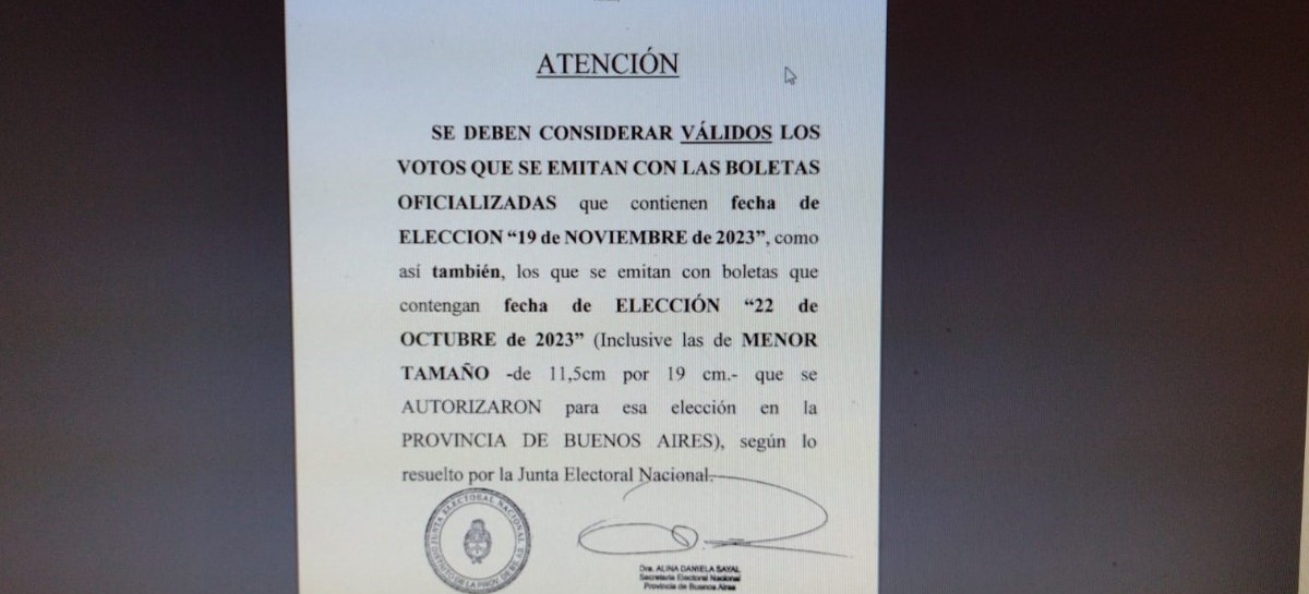 Balotaje: podrán usarse las boletas del 22 de octubre