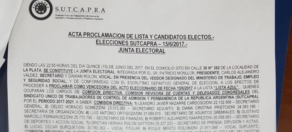 Secciones Bonaerenses concede el derecho de réplica al SUTCAPRA