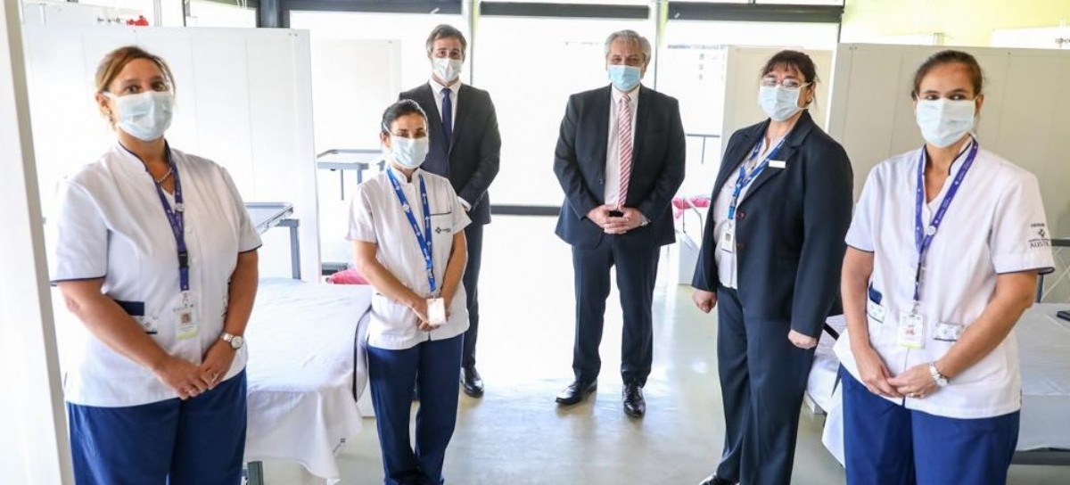 Pilar: el presidente Fernández encabezó la puesta en marcha del Hospital Solidario COVID-19 Austral