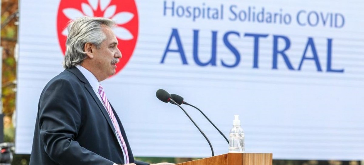 Pilar: el presidente Fernández encabezó la puesta en marcha del Hospital Solidario COVID-19 Austral