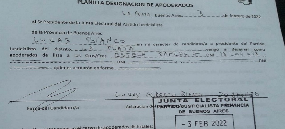 Internas en el PJ de La Plata: un sector presentó lista que no cuenta con "corruptos ni traidores"