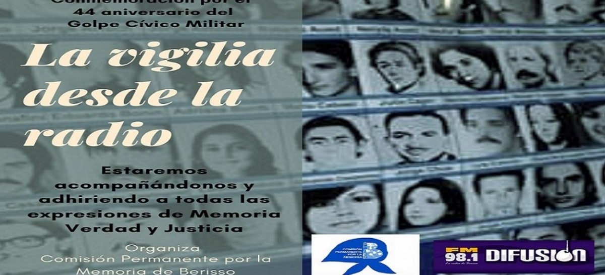 Berisso: Por la cuarentena obligatoria, la Vigilia por Memoria, Verdad y Justicia se "hace escuchar"