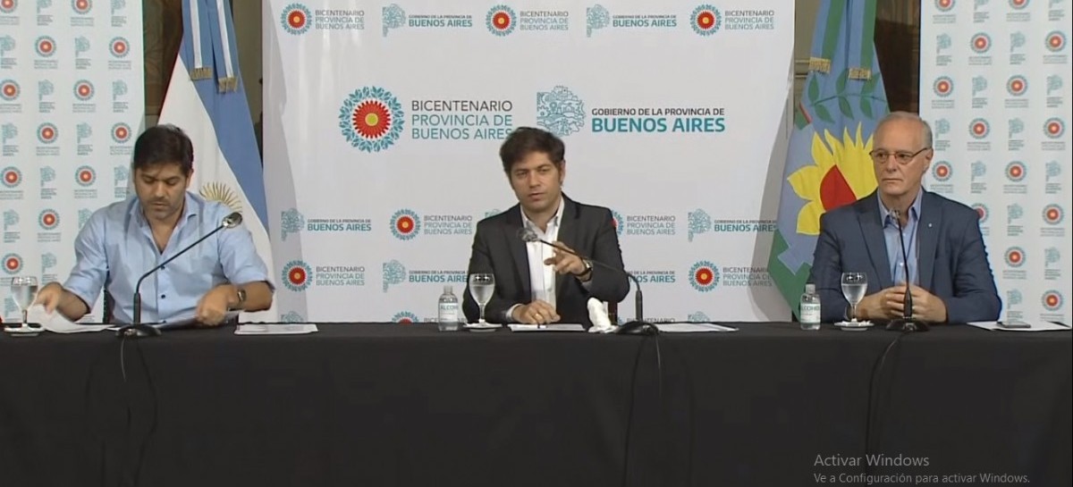 El gobernador bonaerense y dos de sus funcionarios dieron detalles de la "cuarentena administrada"