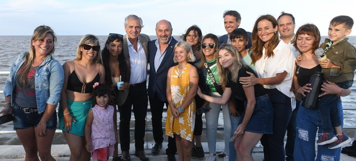 Ensenada: con la presencia del presidente Fernández, Secco inauguró el Paseo Costero de Punta Lara