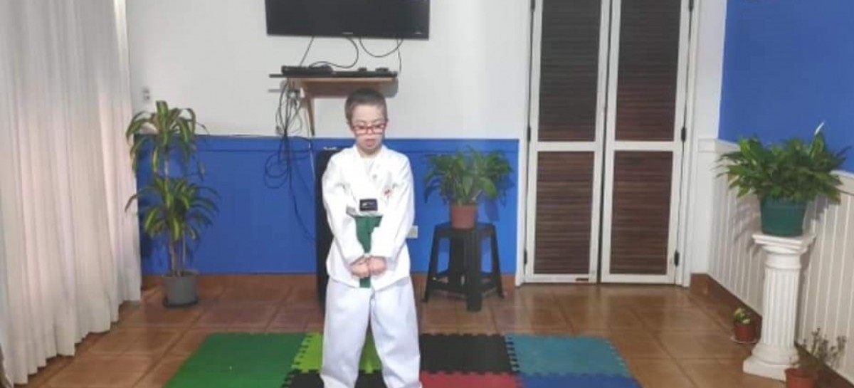 De "Búnker Lanús" a México: Tiziano, de 11 años, competirá de manera virtual en Para Taekwondo