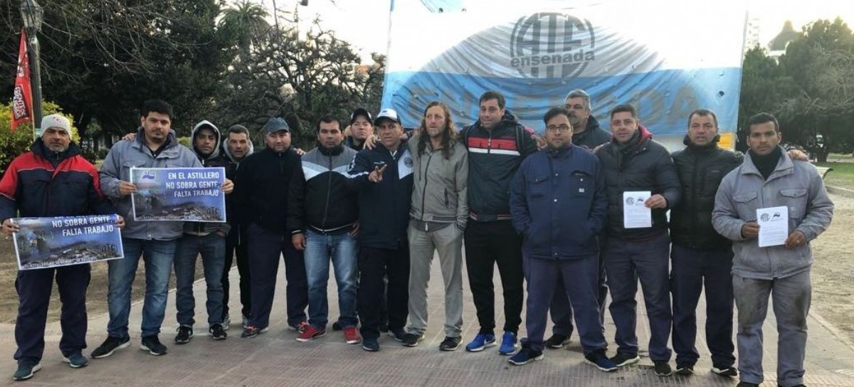 Con varios apoyos, continúa el acampe de los trabajadores del Astillero Río Santiago en La Plata