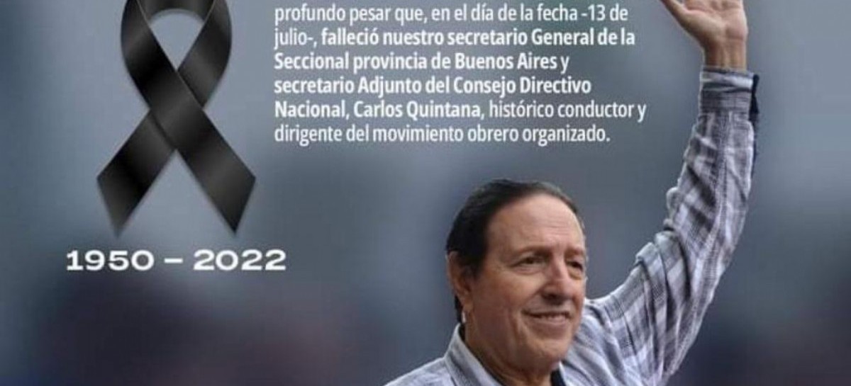 Falleció Carlos Quintana, histórico líder de UPCN: sus restos serán velados en el camping gremial