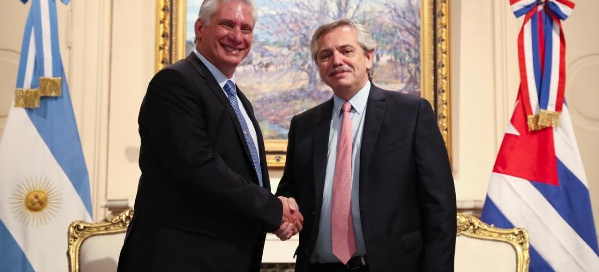 El presidente Fernández recibió en Casa Rosada al presidente de Cuba, Miguel Díaz-Canel