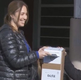PASO en la provincia de Buenos Aires: la gobernadora Vidal ya votó y se mostró muy distendida