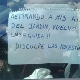 Caos vehicular: Consciente de las molestias ocasionadas, la mujer pidió disculpas por anticipado