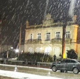 Una nevada sorprendió a varios distritos de la provincia de Buenos Aires