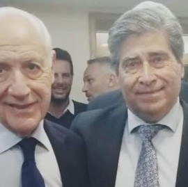 Precandidato a intendente de La Plata, en intensa jornada de trabajo junto a Roberto Lavagna