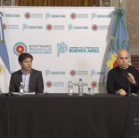 EN VIVO: Kicillof y Rodríguez Larreta encabezan una conferencia de prensa en La Plata