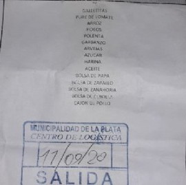 Municipio de La Plata: drástico recorte de alimentos entregados al Comité de Crisis de Villa Elvira