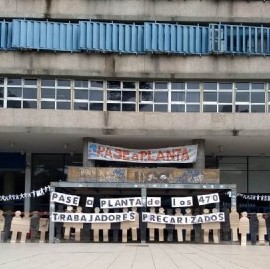 Trabajadores de Infraestructura exigen el bono de fin de año y el pase a planta de 470 contratados