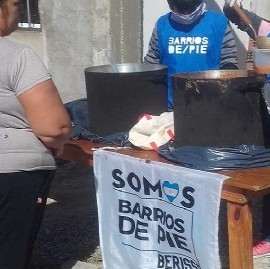 Berisso: Barrios De Pie instaló una olla popular en El Carmen
