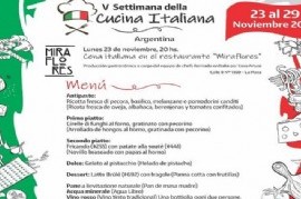 La Plata, una de las sedes de la V Semana de la Cocina Italiana en el Mundo