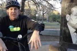 El embajador de los Estados Unidos, Marc Stanley, recorrió el Bosque de La Plata en bicicleta