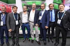 Axel Kicillof y Daniel Scioli inauguraron en Brasil el stand argentino en la feria Automec