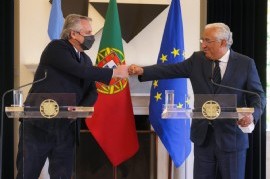 El presidente Fernández recibió el apoyo del primer ministro de Portugal para negociar ante el FMI