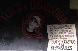 La Plata: tensión entre efectivos policiales y la familia de Lito Costilla por un mural