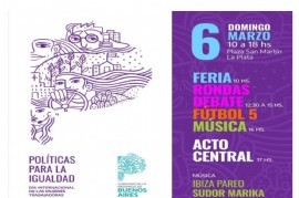 La Provincia inicia mañana la conmemoración del 8M en plaza San Martín de La Plata