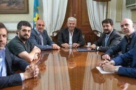 El ministro Mena fue a Diputados y se reunió con el presidente y jefes de los distintos bloques