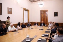 La UNLP recibió a las nuevas autoridades de la Federación de Instituciones platense