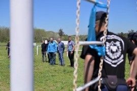 Martín Insaurralde y Sergio Berni supervisaron actividades en la Escuela de Policía Juan Vucetich