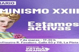 Este martes se llevará a cabo en La Plata un Plenario de Feminismo XXIII