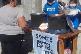 Berisso: Barrios De Pie instaló una olla popular en El Carmen