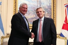 El presidente Fernández recibió en Casa Rosada al presidente de Cuba, Miguel Díaz-Canel