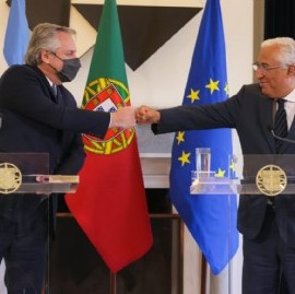 El presidente Fernández recibió el apoyo del primer ministro de Portugal para negociar ante el FMI