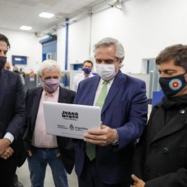 Ezeiza: el Gobierno nacional anunció la entrega de 633 mil netbooks a estudiantes secundarios