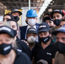 Avellaneda: el presidente Fernández visitó dos empresas que invierten para expandir su producción