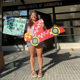 Se recibió en la Universidad Nacional de La Plata la primera ingeniera aeroespacial de la Argentina