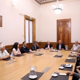 La UNLP recibió a las nuevas autoridades de la Federación de Instituciones platense